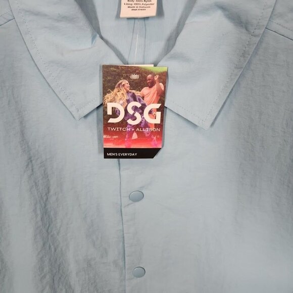 NWT DSG X TWITCH + ALLISON Men's Coaches Jacket in Cloudless Sky Size Small - Picture 8 of 8